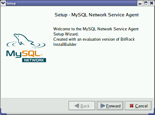 MySQL Network Service Agent:
            Initial
