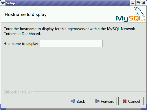 MySQL Network Service Agent: MySQL Service
            Agent hostname