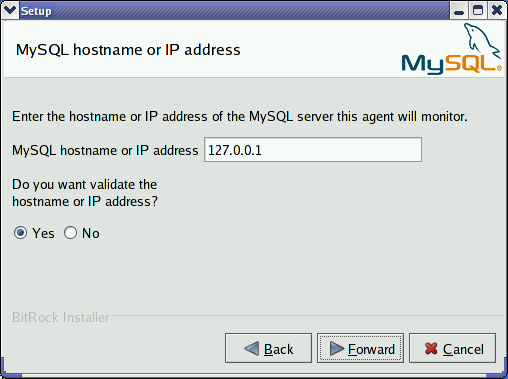 MySQL Network Service Agent: MySQL
            hostname