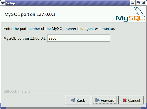 MySQL Network Service Agent: MySQL
            port